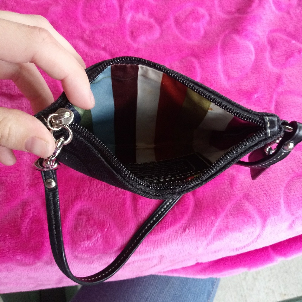 COACH signature wristlet